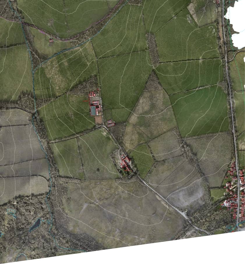 Drone topographic survey in progress