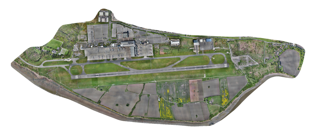 Orthomosaic aerial map of Liverpool John Lennon Airport
