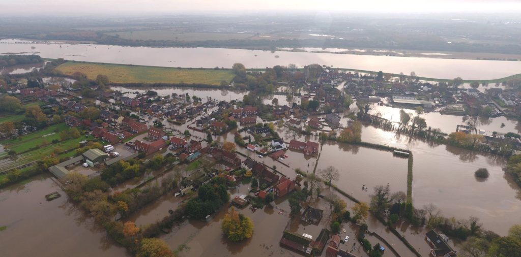 Drone 360 imagery of Fishlake flooding