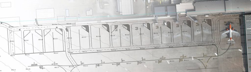 Topographic survey data from Liverpool Airport drone survey