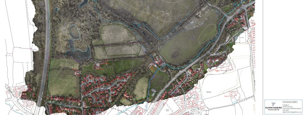 Topographic survey CAD drawing from drone data